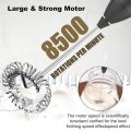 MINI Milk Frother USB Rechargeable 3 Speeds Foam Maker Coffee Whisk Mixer Electric Handle Blender Egg Beater.