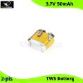 2-PCS 3.7V 50mAh Mini Bluetooth  Headset Battery | TWS & Wireless Earbuds Replacement Battery 3.7V mini battery, Bluetooth battery, TWS battery. 
