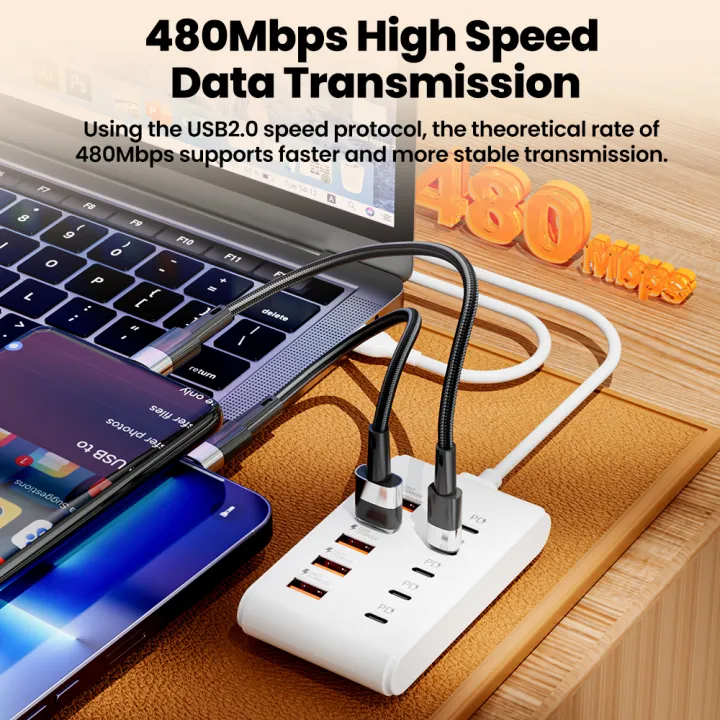 10%20Ports%20USB%20Charger%205USB+5PD%20Power%20Strip%20Multi%20Port%20Type%20C%20Wall%20Charger%20With%201M%20Cable%20For%20iPhone%20%20%20QC3.0%20Adapter%20-%20Image%202