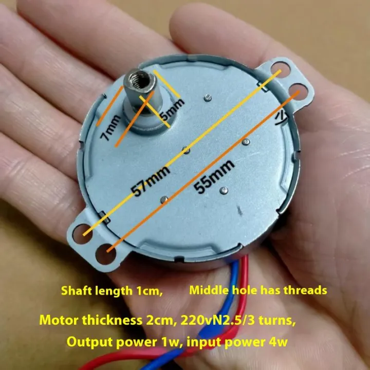 One Piece 220V 4W 49TYJ Flat Port Synchronous Motor with Claw Pole ...