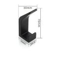 No Drilling Double Hook Black White Towel Hook Clothes Coat Hanger Holder Bathroom Clothes Robe Hook Bathroom Kitchen Accessorie. 