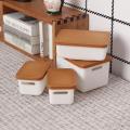 4Pcs Mini Storage Case With Cover 1/12 Dollhouse Miniature Food Storage Box Model Doll House Accessories Toy.
