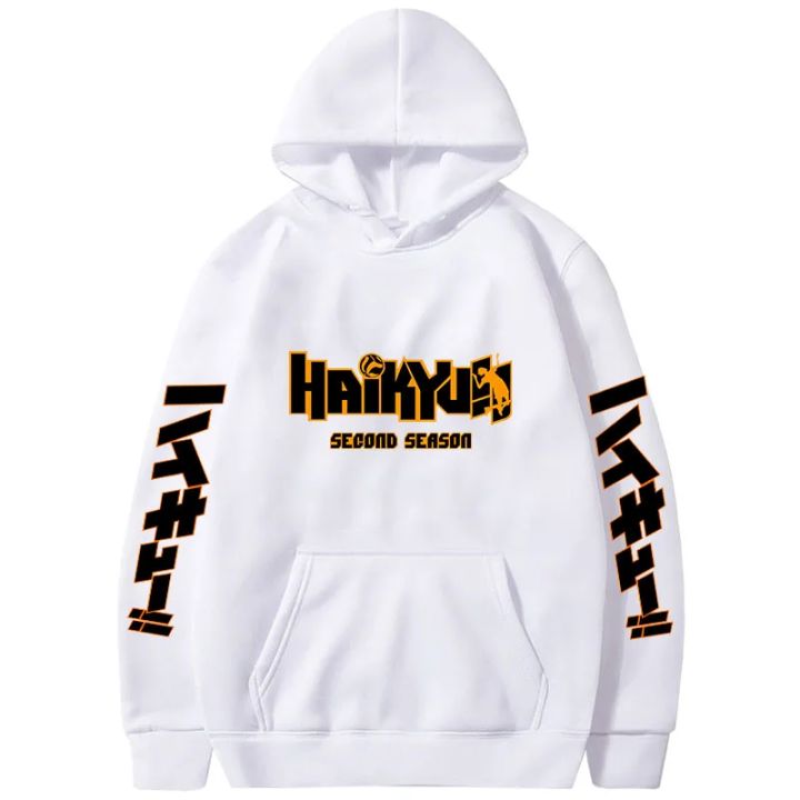 2024 Spring Men's Hoody Japan Anime Haikyuu Manga Printed Hoodies Men