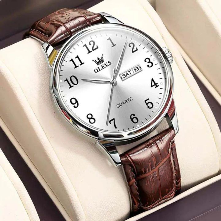 OLEVS Watch | Model 5535 | Fashion Watch For Man | Brown White