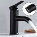 Black Basin Faucet Stainless Steel Paint Faucet Bathroom Single Handle Basin Faucets Blacked Single Hole Hot Cold Mixer Tap. 