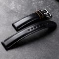 Luxury Leather Handmad Japanese Horse Hip Leather Bracelet 18 19 20 21 22MM Black Vintage Men's Watchband, Vintage Soft Bracelet. 