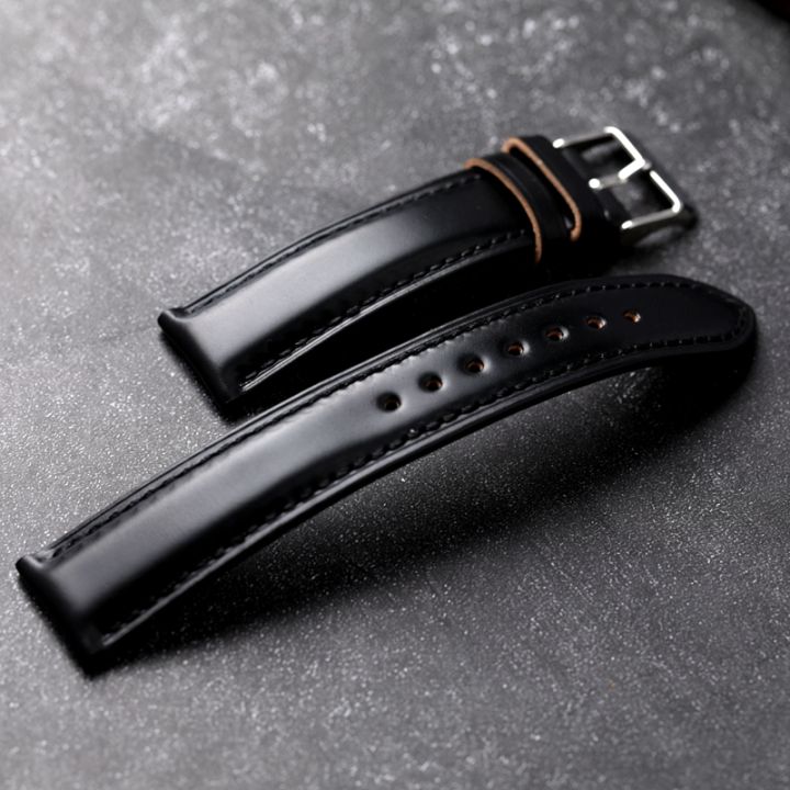 Luxury%20Leather%20Handmad%20Japanese%20Horse%20Hip%20Leather%20Bracelet%2018%2019%2020%2021%2022MM%20Black%20Vintage%20Men's%20Watchband,%20Vintage%20Soft%20Bracelet%20-%20Image%203