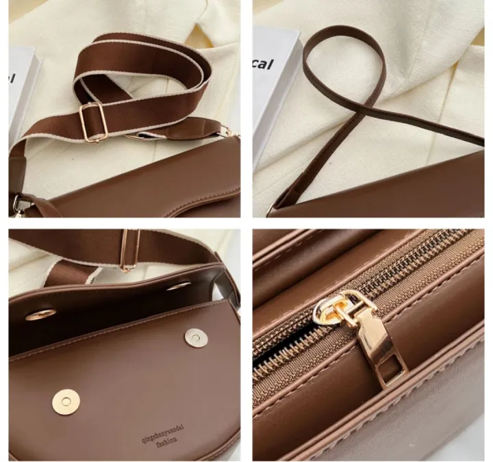 2023%20New%20Solid%20Color%20PU%20Leather%20Women's%20Crossbody%20Bag%20With%20Stylish%20Red%20Wide%20Shoulder%20Strap%20Shoulder%20Small%20Square%20Bag%20-%20Image%205