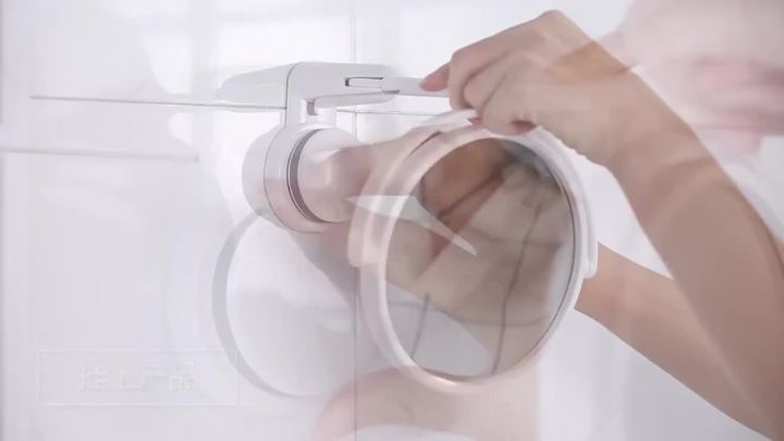 Wall Mirror Folding Arm Extend Bathroom Mirror Without Drill Swivel Bathroom Mirror Suction Arm Double Side Cosmetic Makeup