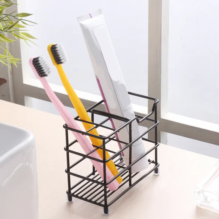 Black%20Toothbrush%20Holder%20Stainless%20Steel%20Toothbrush%20Holder%20Tooth%20Brushing%20Holder%20Stand%20Bathroom%20Accessories%20Organizer%20-%20Image%204