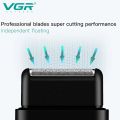 VGR V-390 Professional Electric Ultra Thin Shaver Rechargeable Razor for Face Care Beard Trimmer Reciprocating Blade with USB for Men's - Black. 