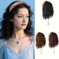 Synthetic   Extension Curly Headband  Wavy Hairpieces Fluffy Wavy Hair Extension Accessory Wig Clip Fake Half Wig Women Hair Ban. 