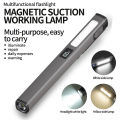 COB LED Work Light Rechargeable Pen Clip Flashlight with Strong Magnetic Base Aluminum Alloy Pocket Lamp for Mechanic,Inspection. 
