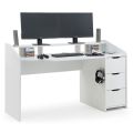 White Wooden Gaming Desk studying , home office desk ,computer table  ,laptop table Gamer desk. 