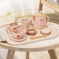 Afternoon Tea Set Wooden Toy Pretend Play Food Learning Role Play Game Early Educational Toys for Toddlers Girls Boys Kids Gifts. 