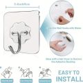 Wall Hooks Heavy Duty Hooks for Hanging 10KG (Max) Magic Stickers Hooks Seamless Transparent Adhesive Hooks for Hanging Keys Coats Hat (1,3,5,10 Pcs). 