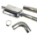 24mm Muffler Silencer Straight Pipe/S Curved Pipe Car Air Diesel Parking Heater Exhaust Pipe Stainless Iron For Diesel Heater.