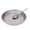 Tiartisan Pure Titanium Ultralight Portable Outdoor Camping Round Plate 220mm Extra Large Fruit Salad Dinner Dishes Tableware. 