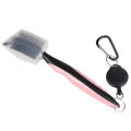Golf Club Brush Groove Cleaner Retractable Dual Sided Nylon Bristles Aluminum Carabiner Groove Cleaner Groove Cleaning Tool Kit. 