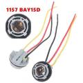 10X 1157 Bulb Socket BAY15D Lamp Holder P21/5W Adapter Base Connector For Brake Light Plastic Car Accessories. 