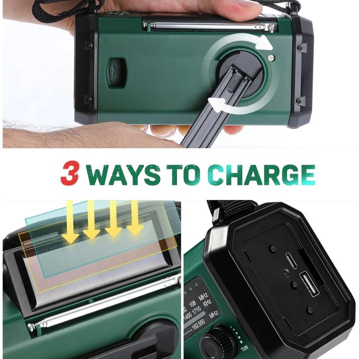 10000mAh%20Emergency%20Solar%20Crank%20AM%20FM%20Weather%20Alert%20Radio%20USB%20C%20Charger%20Flashlight%20SOS%20Alarm%20Compass%20Outdoor%20Gear%20-%20Image%205
