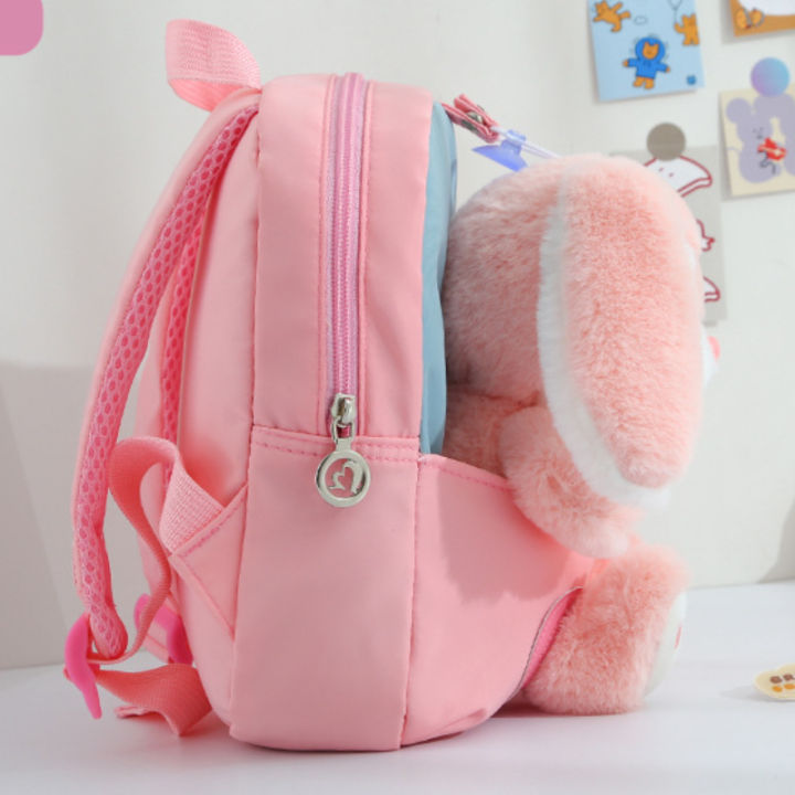 Plush%203D%20Rabbit%20Backpack%20for%20Boys%20Girls%20Kids%20Children%20SchoolBag%20Cute%20Bow%20Tie%20Cartoon%20School%20Bags%20Kindergarten%20Preschool%20Baby%20Bag%20-%20Image%205