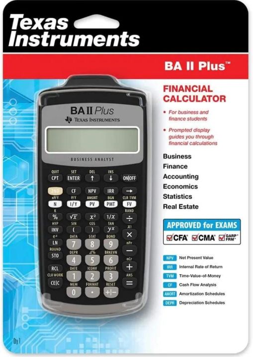 BA 2 plus Financial Calculator Texas Instruments