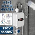 RX-021 Thermostatic Water Heater with Shower and LCD Screen, Boiler Hot Water Heater in 3 Seconds with 3500W. 