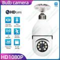 GSS E27 Wifi Security Camera, 360° View Rotatable, Hd Ip Cctv Smart Camera, Pan Tilt, Wireless, Color Night Vision, Two Way Audio , Motion Detection, SD Card Slot, V380, White. 
