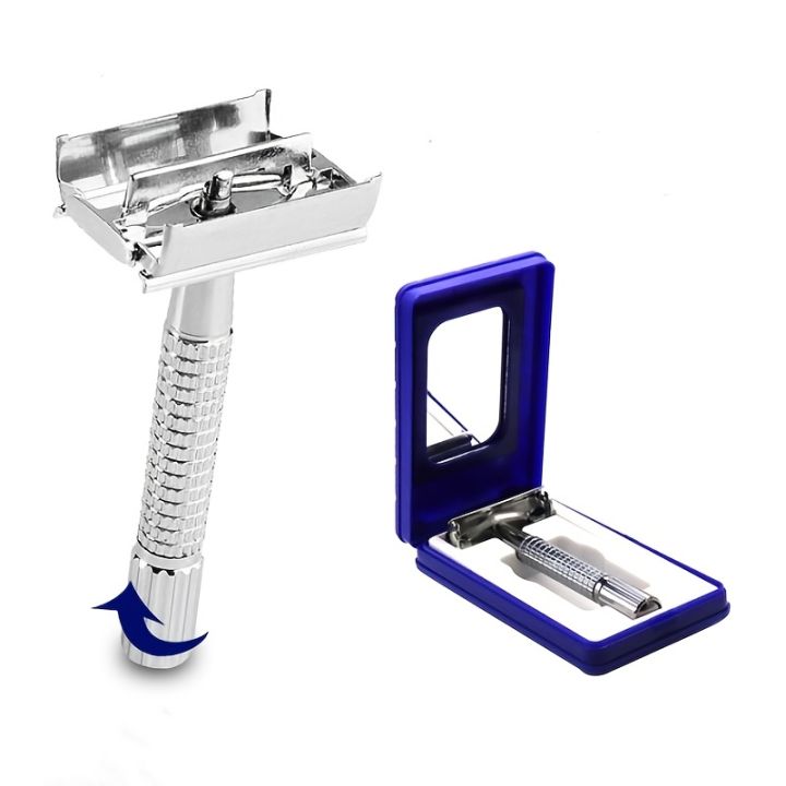 Double Edge Beard Hair Shaver Set Men's Traditional Classic Beard Razor ...