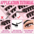 120 Pcs Fluffy Lash Clusters - Natural Look Wispy Eyelash Extensions for DIY at Home 8-14mm D Curl Individual Cluster Lashes. 