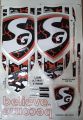New 3D SG Red & Balck Edition Cricket Bat Sticker. 