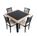 four seater dinig table set, wooden 4 seater dinig table set, wooden chairs wooden frame, wooden frame, wooden top. 