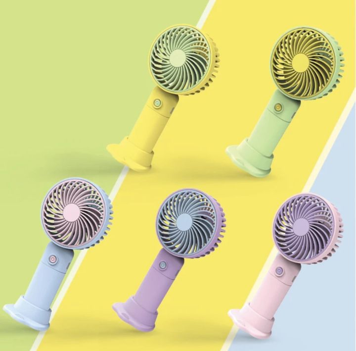 3 Speed Quiet Small Handheld Portable Electric Fan Stand Desk Usb Rechargeable Sports Pocket Mini Fan