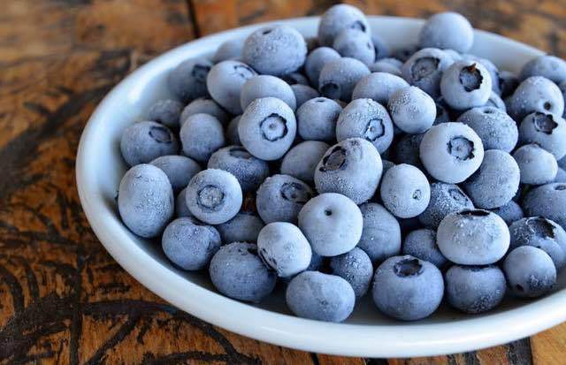 Frozen blueberries