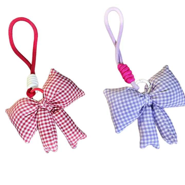 Women's%20Bag%20Pendants%20Korean%20Simple%20Plaid%20Sweet%20Cute%20Delicate%20Kawaii%20Bow%20Bag%20Charms%20Cute%20Fashionable%20Versatile%20Keychains%20For%20Girl%20-%20Image%205