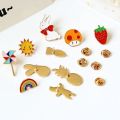 10-100PCS Enamel Badges Diversity Random Badges Animals Plants Metal Pins For Backpack Clothes Bag Hat Decor Jewelry Accessories.