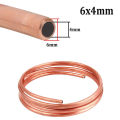 1Meter T2 Copper Soft Copper Tube Coil OD 2~12mm ID 1~10mm 99.9%Pure Coppers Wire Pipe Airs Conditioner Cooling DIY Crafts. 