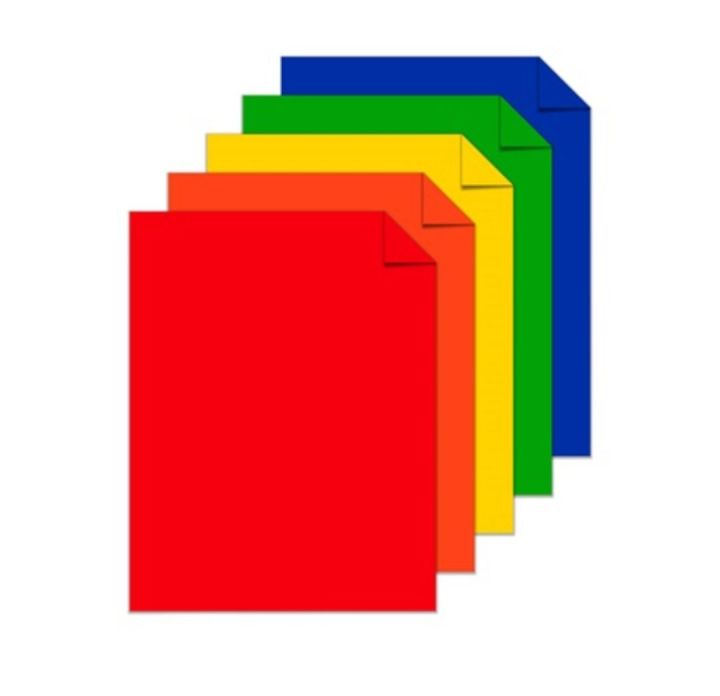Colour%20A4%20Paper%2080GSM%20100%20Sheats%20Pack%20dark%20red,green,yellow,%20blue%20and%20orange%20(each%2020%20pcs)%20-%20Image%202