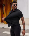 High Quality Summer Business Shirts For Men Short Sleeve Button Wrinkle Free Elasticity Social Black Office Dress Shirts US Size.