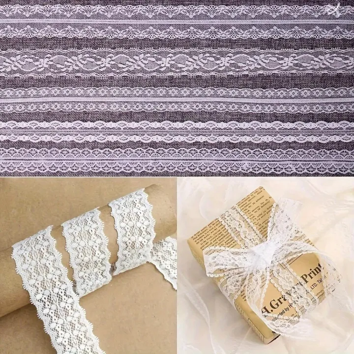 10.9Yards%20White%20Lace%20Ribbon,%20%20Wrapping,%20Dress%20Decoration,%20Wedding%20Decoration,%20Sewing%20Crafts%20-%20Image%205