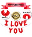 Red I Love You Letter Helium Gas Foil Balloon. 