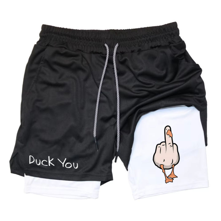 Cartoon%20Duck%20Print%20Men's%20Shorts%20Summer%20Double%20Layer%20Letter%20Print%20%20Quick%20Drying%20Pants%20Fitness%20Tracksuit%20Beach%20Short%20Pants%20RL0358%20-%20Image%206