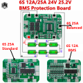 6S 12A/25A 24V 25.2V PCB BMS Protection Board For 6 Pack 18650 Li-ion Lithium Battery Cell Module New Arrival Balanced. 