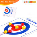 Unilabo Portable Tabletop Curling Game with 8 Stones - Family Competition, Parent-Child Fun & Games for Ages 3+ & Adults. 