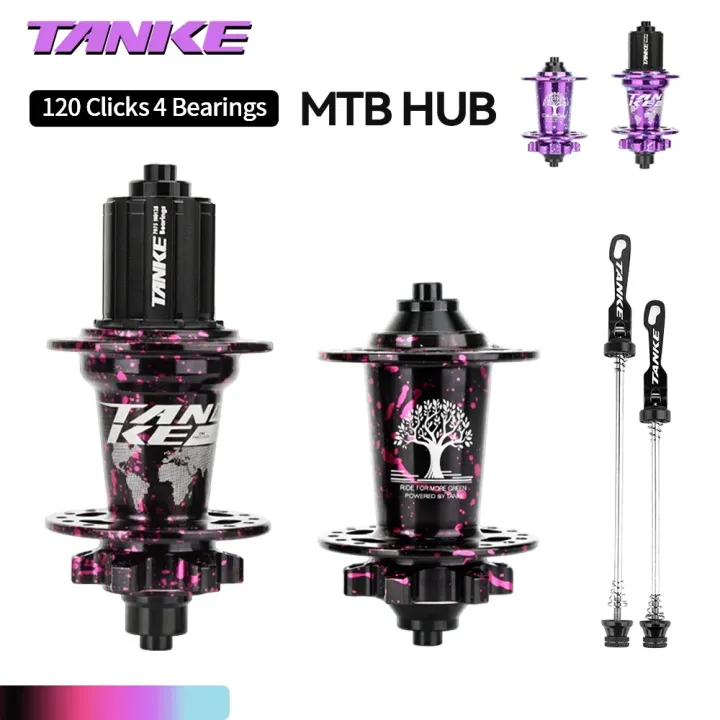 Pink Hub TANKE 120 Click Hub 6 Bearing Mountain Bike MTB Hub Front Rear 32 36 ...