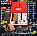 S100 7-in-1 Smart Watch Ultra 49mm with 7 Interchangeable Straps, Bluetooth Calling, Heart Rate & Fitness Tracker, Multi Sports Modes Smartwatch for Men & Women. 