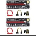 PCIE Riser 1X to 16X Graphics Extension Powered Riser Adapter Card with USB 3.0 Cable & 6 PIN Power Cable for GPU Mining. 