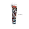 Novel dragon print men's sports outdoor sun protection breathable ice silk cool compression sleeves fishing golf cycling running.
