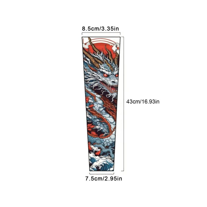 Novel%20dragon%20print%20men's%20sports%20outdoor%20sun%20protection%20breathable%20ice%20silk%20cool%20compression%20sleeves%20fishing%20golf%20cycling%20running%20-%20Image%204
